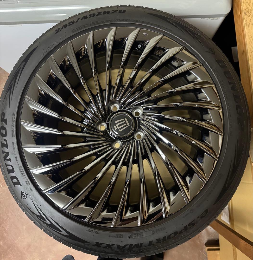 【中古品・キズあり・タイヤ無し】クラウンセダン ブラックパッケージ ホイール20