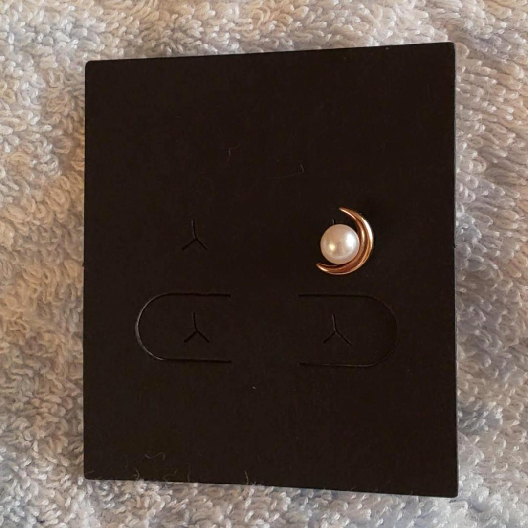 MIKIMOTO ミキモト K18 パール ピアス 片耳 三日月 ○M刻印