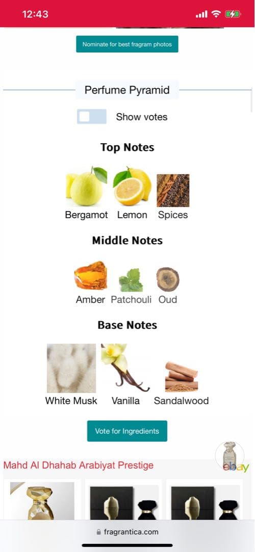 香水(男性用) Arabiyat Prestige Mahd Al Dhahab