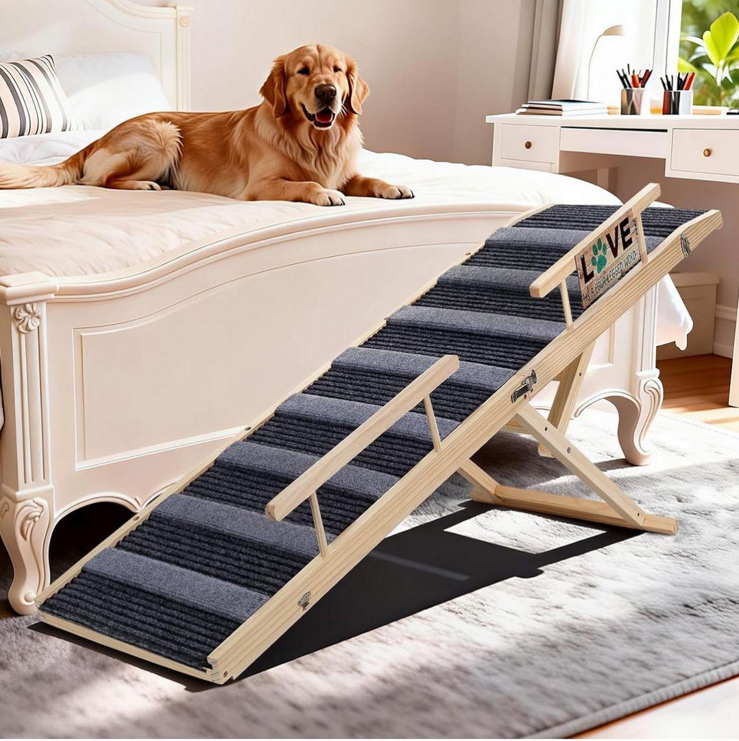 ペットスロープ 安全サイドレール付き ペットステップ 折りたたみペット用 坂状