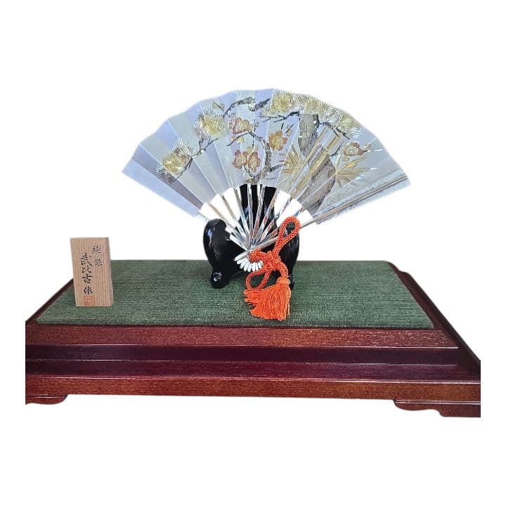 純銀 武比古作 扇子 工芸品