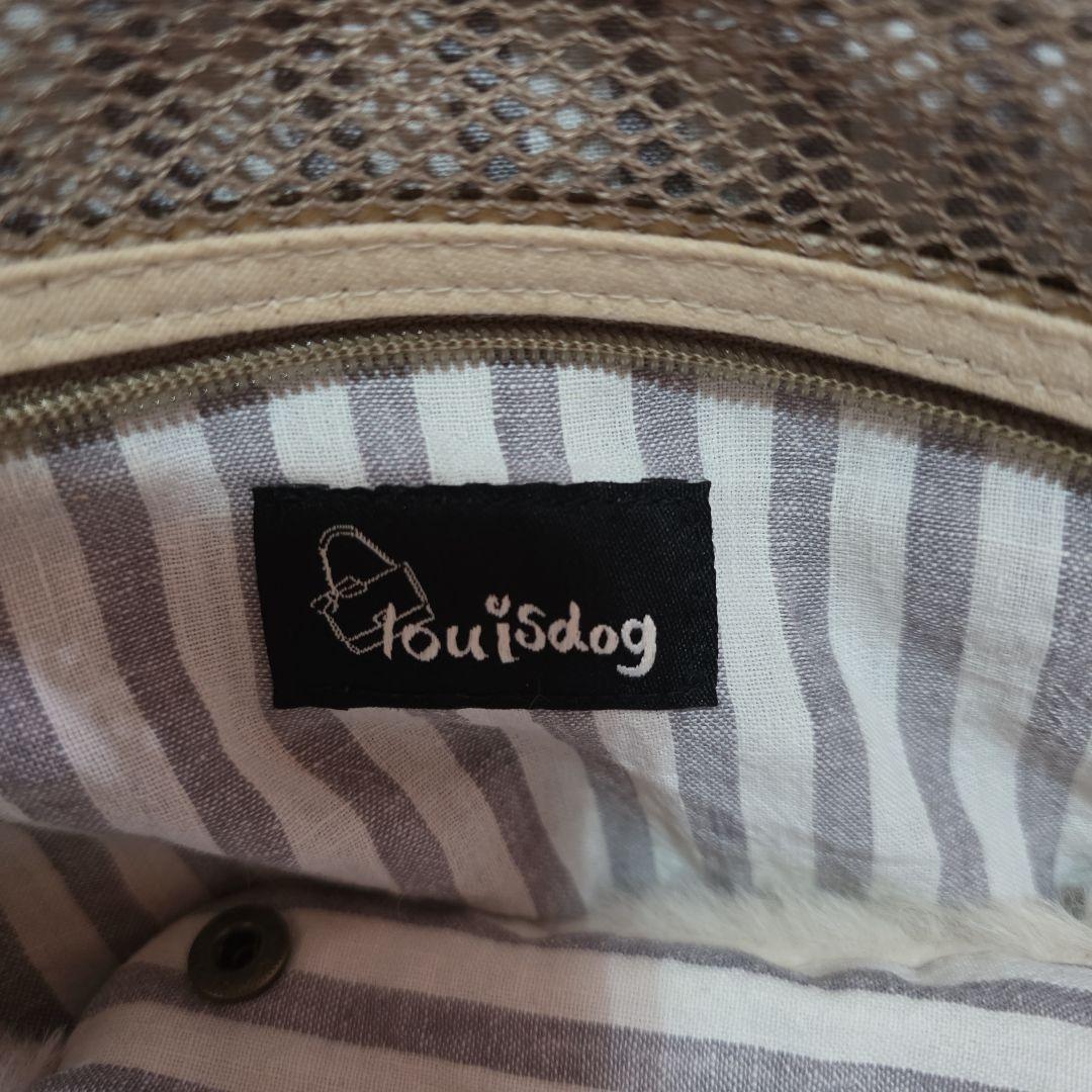 ✨希少✨LA発Louisdog高級ペットキャリーバッグ ファー取り外し可軽量通気