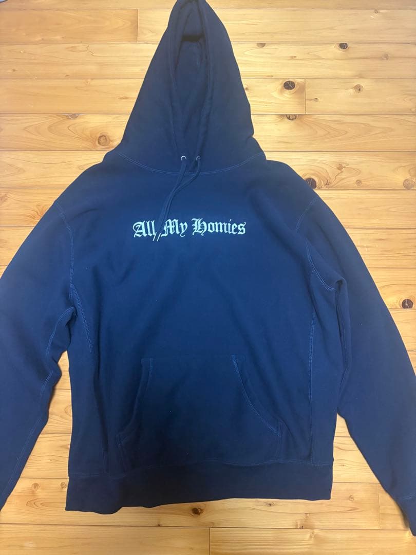 All My Homies パーカー ネイビー　値引き交渉受け付けてます！