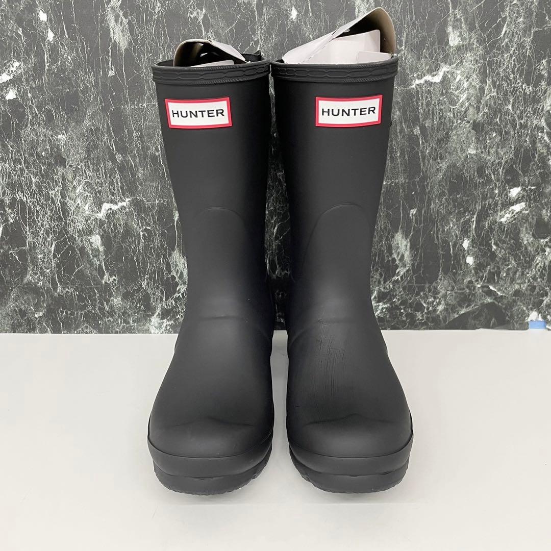 ハンター ショートバック アジャスタブル レインブーツ ブラック 23.0 cm