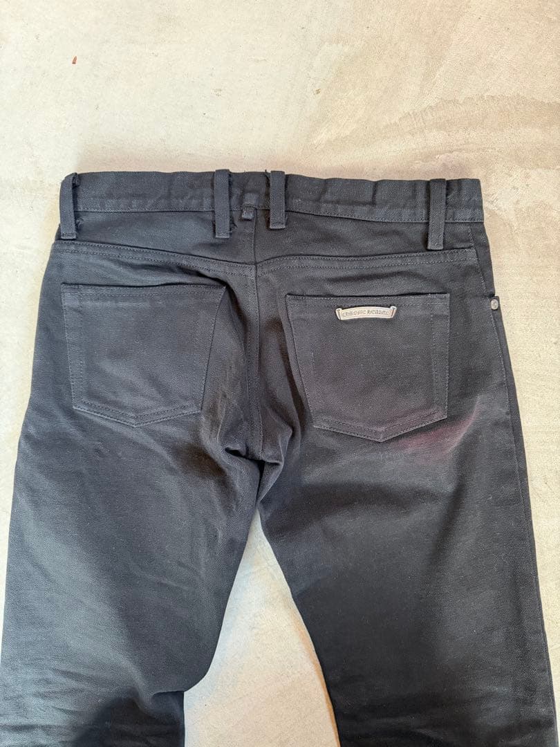 CHROME HEARTS DENIM STRAIGHT PANTS ブラック
