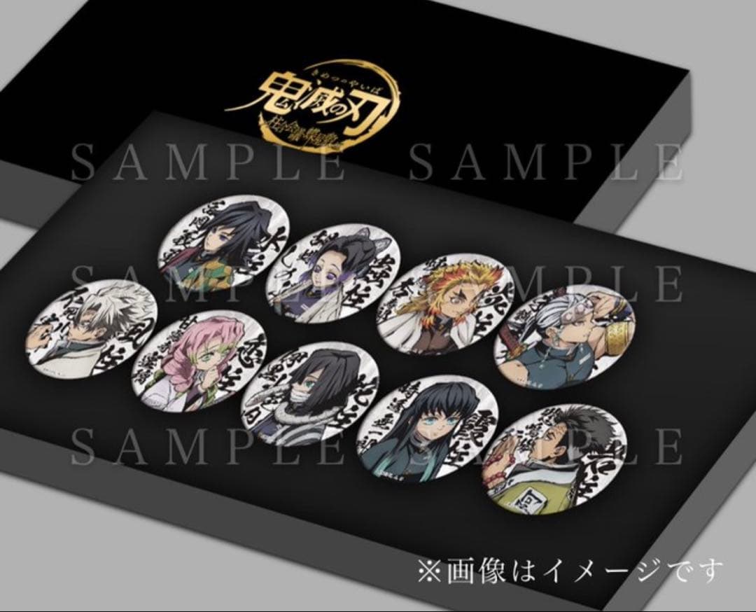鬼滅の刃 ✨ 柱合会議・蝶屋敷編 キービジュアルイラスト 和紙缶バッジセット