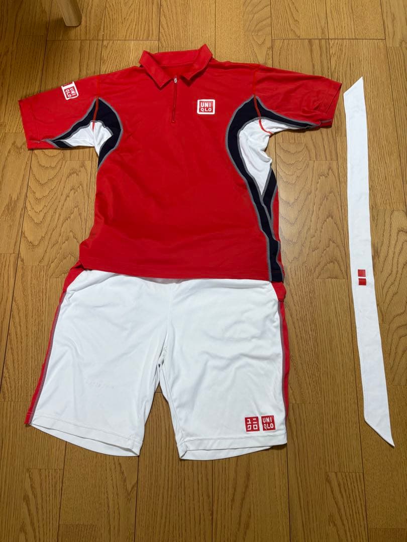 ユニクロ　錦織圭初期ウェアMサイズセット　+ハチマチ