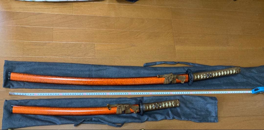 虎党商品!模擬刀鋼製刀2本セット＆刀掛けセット、居合刀、武具、コスプレ