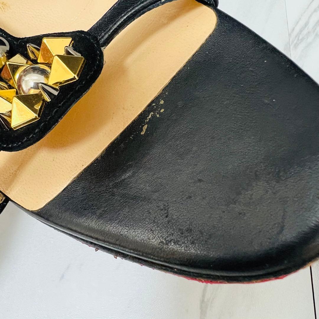 美品 Christian Louboutin ミュール サンダル ヒール 24