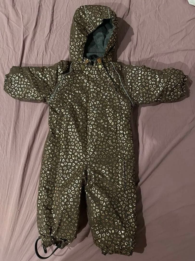 子ども用レオパード柄スキーウェア