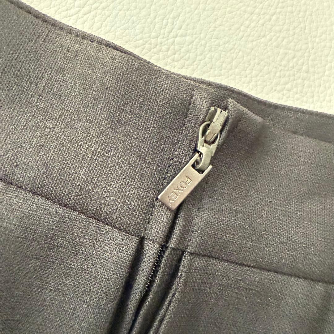 フォクシーニューヨーク　ワイドパンツ　プリーツスカート　ダークグレー　L