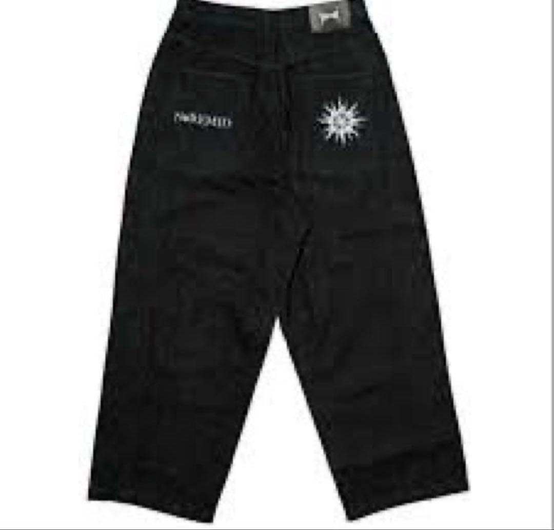 NoRemid ブラック ワイドパンツ