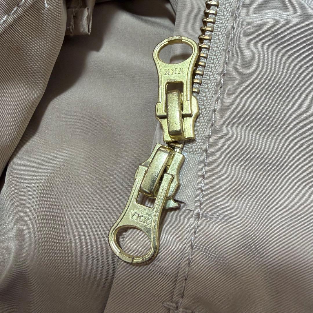 フランシュリッペ モッズコート パールリボン ビジュー ライナー付き ベージュ