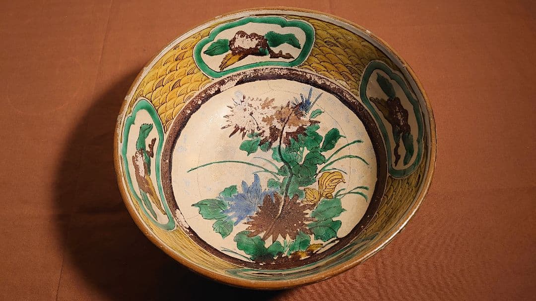 吉田屋　青九谷　古九谷　大鉢　１客