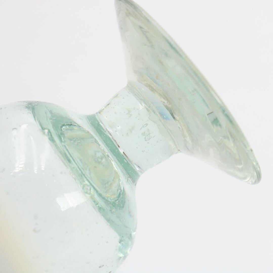 大正ガラス 乳白色 アイスクリーム 氷 コップ ラッパ ベル形　N394　Z1