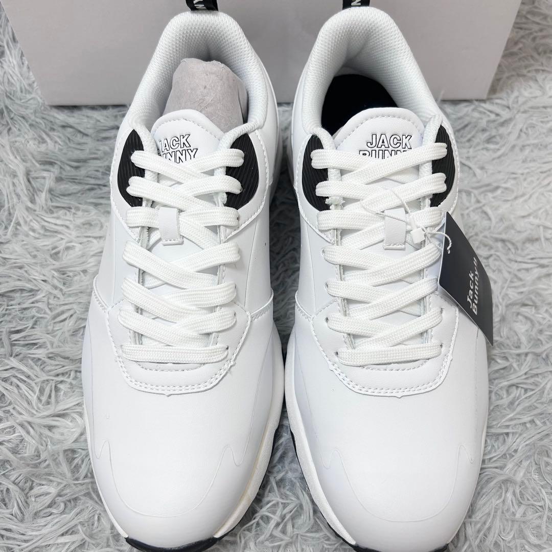 新品　訳あり　ジャックバニー　ゴルフシューズ　ホワイト　ブラック　スパイクレス