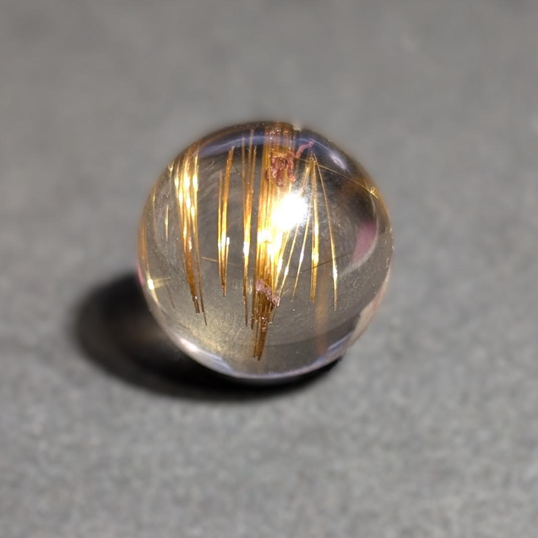 一点物 タイガータイチンルチルスフィア 18ミリ クリスタル台座 最強金運