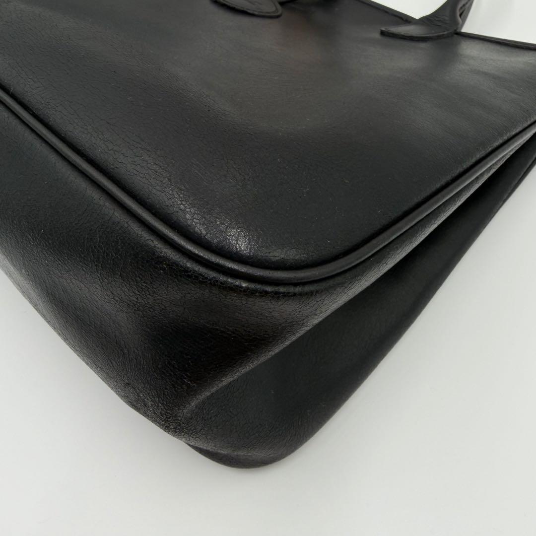 LONGCHAMP ロンシャン ロゾ ハンドバッグ レザー ブラック A4可