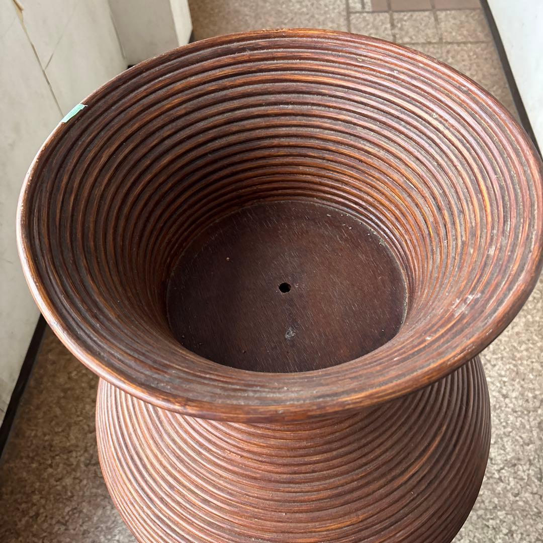 引き取り限定‼️発送不可‼️ラタン　フラワーベース大型ディスプレー　ホテルや旅館