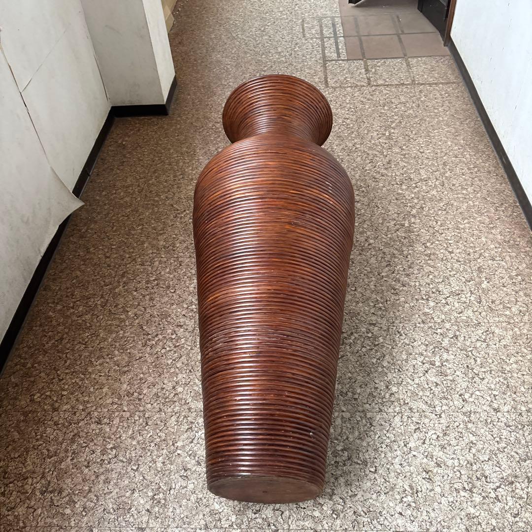 引き取り限定‼️発送不可‼️ラタン　フラワーベース大型ディスプレー　ホテルや旅館