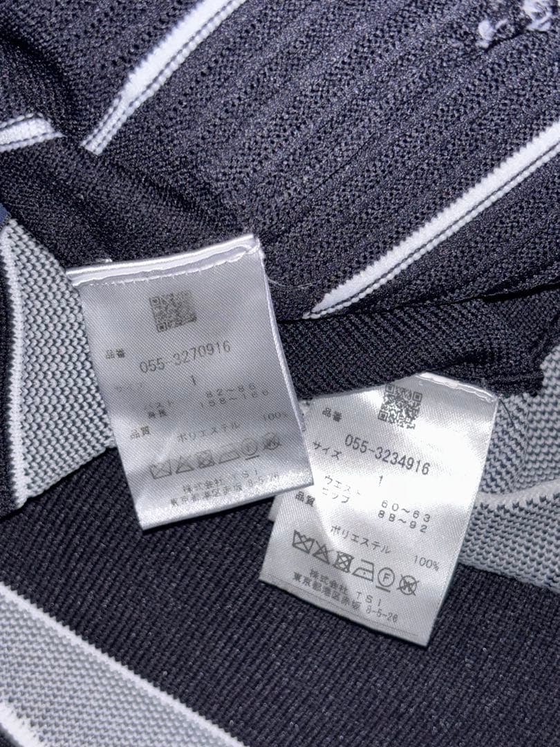 （梵）パーリーゲイツ、ストライプ柄シリーズ、セットアップ、サイズ1