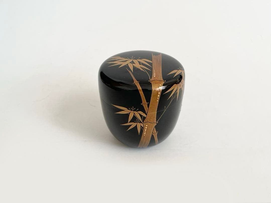 漆芸家　田中勝月　棗　竹蒔絵　棗　茶入　共箱　茶道具