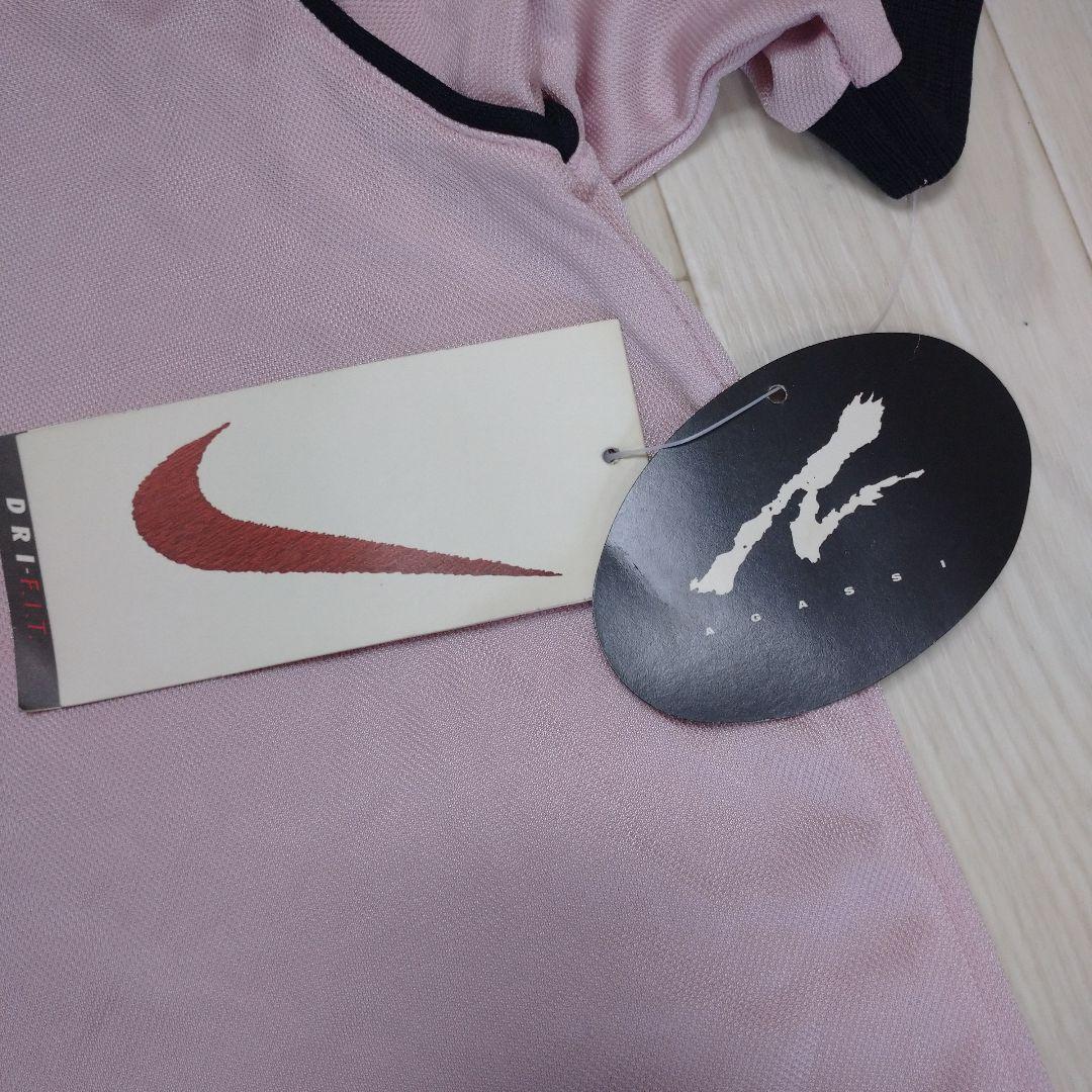 デッドストック 90s USA製 ナイキ アガシモデル ゲームシャツ