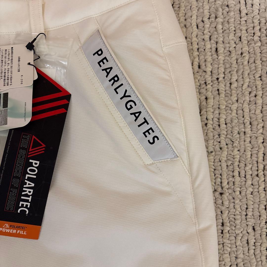 PEARLY GATES 中綿入れ防寒　ダウンレディースストレッチパンツ白ゴルフ