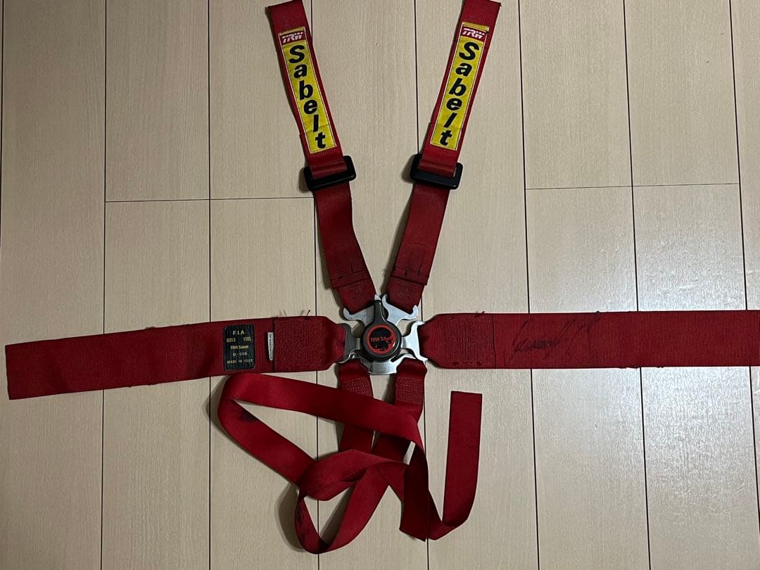 D.ヒル 本人実使用直筆サイン入り 6点式シートベルトウィリアムズ