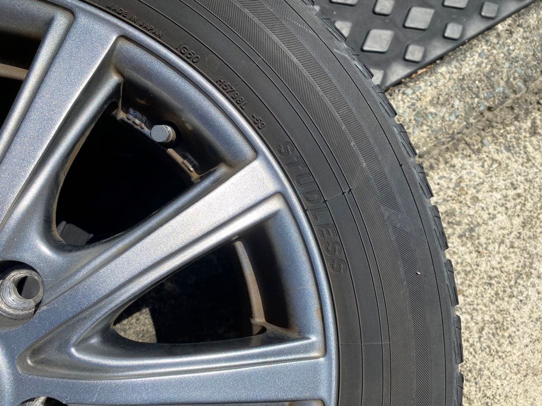 週末限定　冬備え15インチ シルバー 5スポークホイールセット