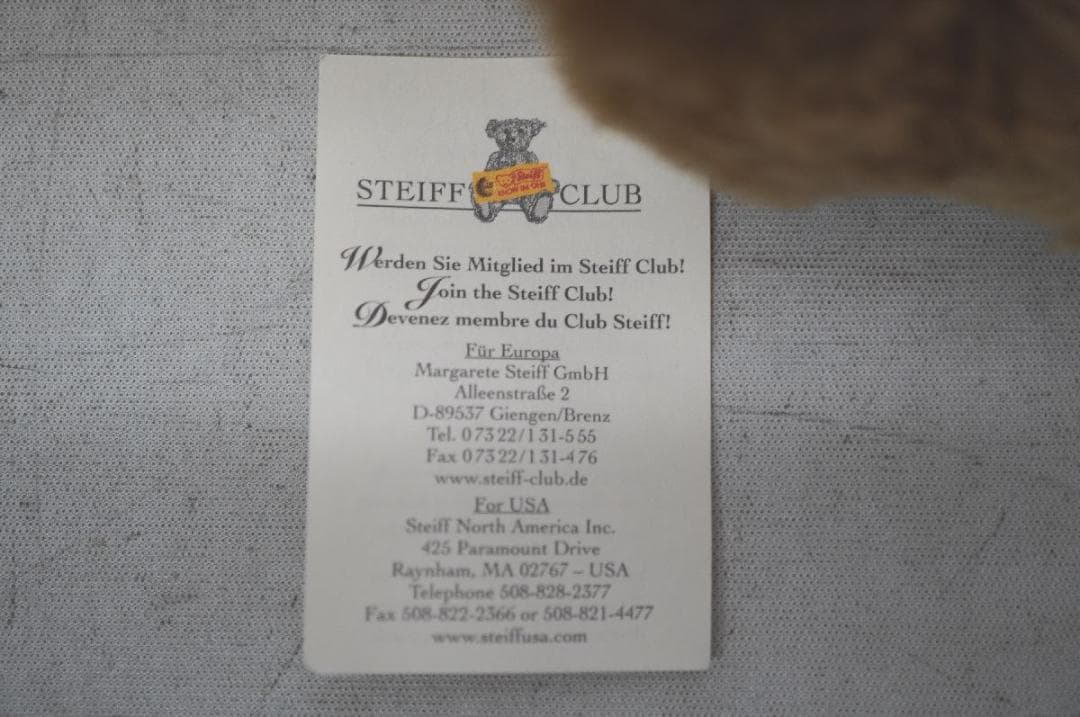 【M2512-26】シュタイフ Steiff テディベア ボタン JAPAN