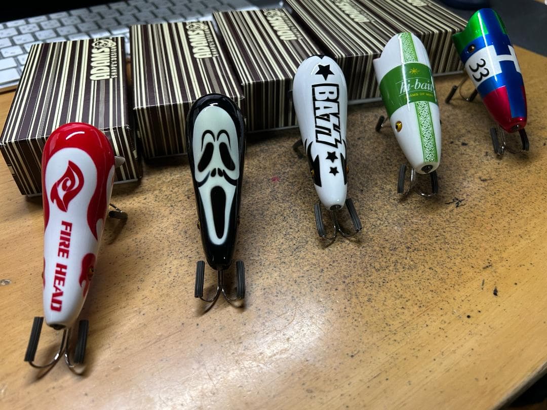 ルアーまとめ売り 未使用 トップウォーター用 木製 アダムス