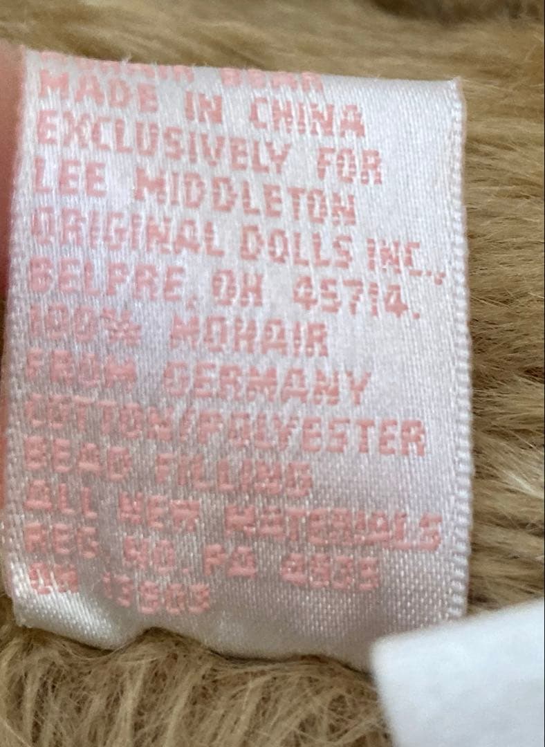 リー ミドルトン オリジナルドール テディベア クマ ぬいぐるみ