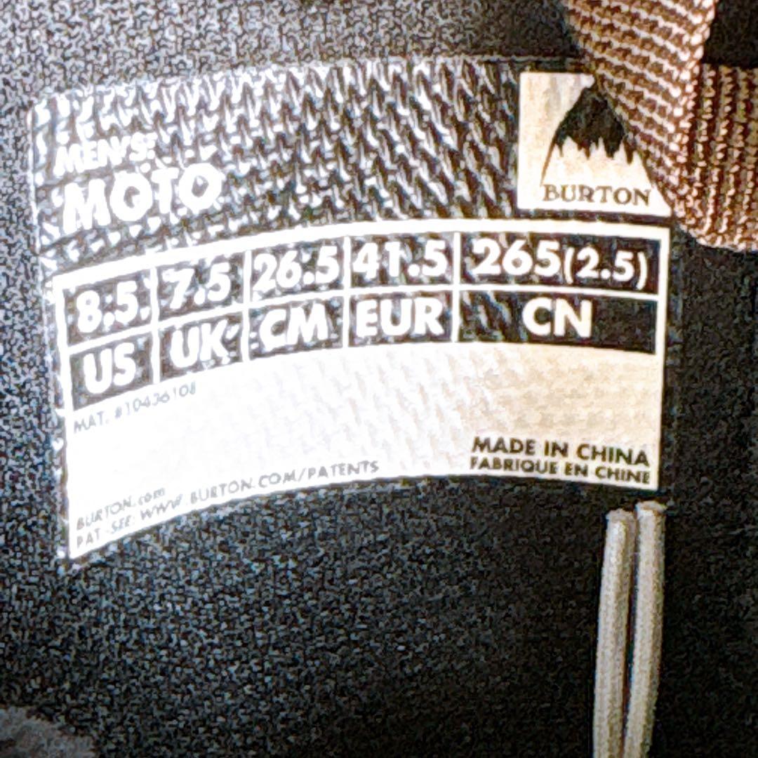 BURTONバートンMOTO 26.5センチ　クイックレース　スノーボードブーツ