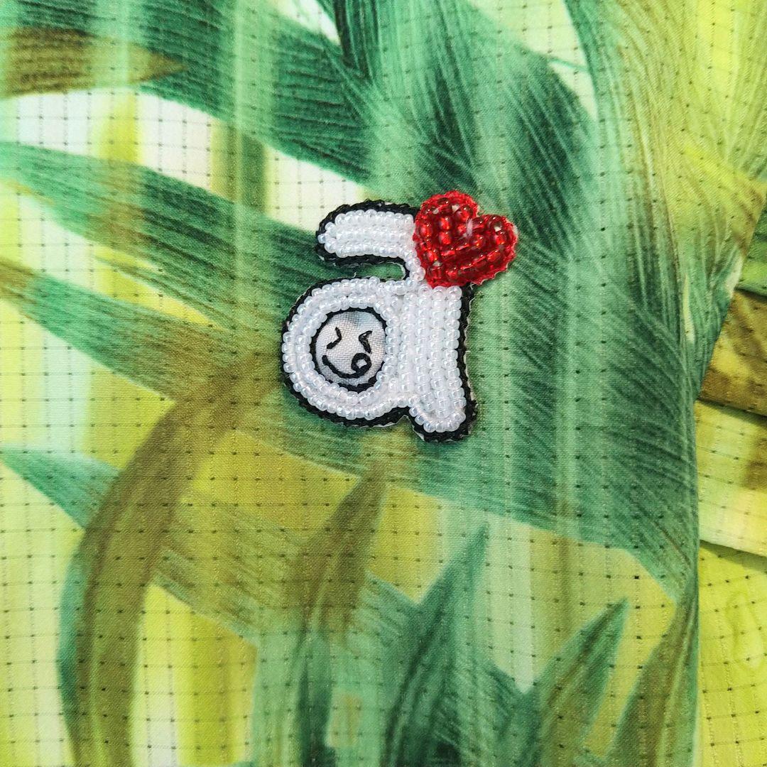 ■美品 archivio アルチビオ ロゴ刺繍 リーフプリントワンピース