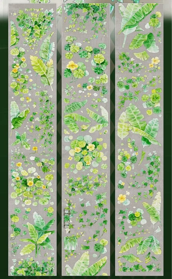 海外 PETテープ マスキングテープ 葉っぱ