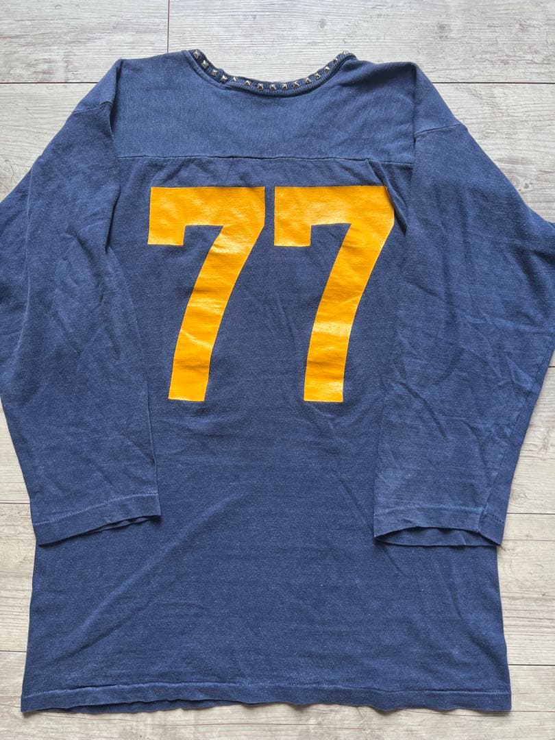 1973年〜1982年バータグ後期OLDチャンピオンフットボールリメイクTシャツ