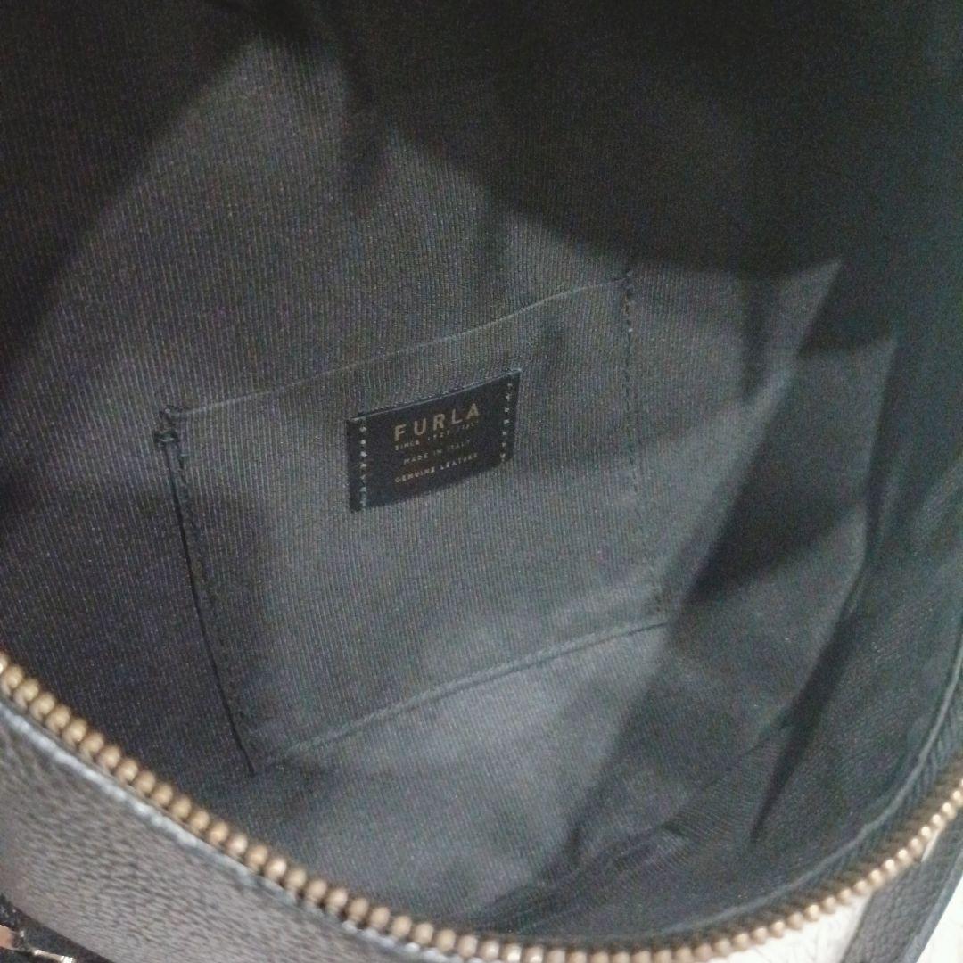 【極美品】FURLA　PIPER S BELT BAG オールレザー シボ革 黒