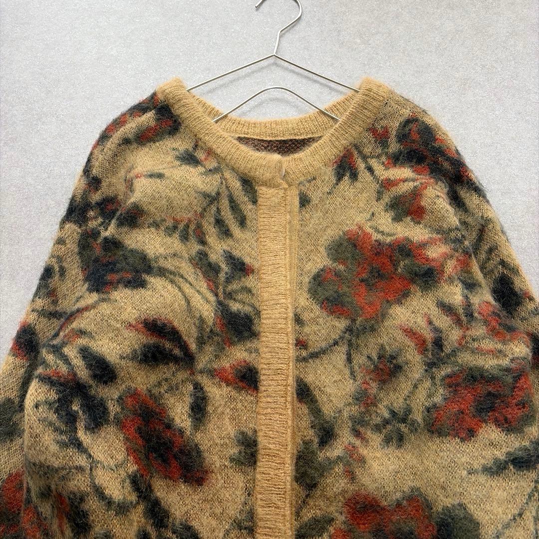 AMERI♡3WAY NOSTALGIC RUG KNIT フラワー ジャガード