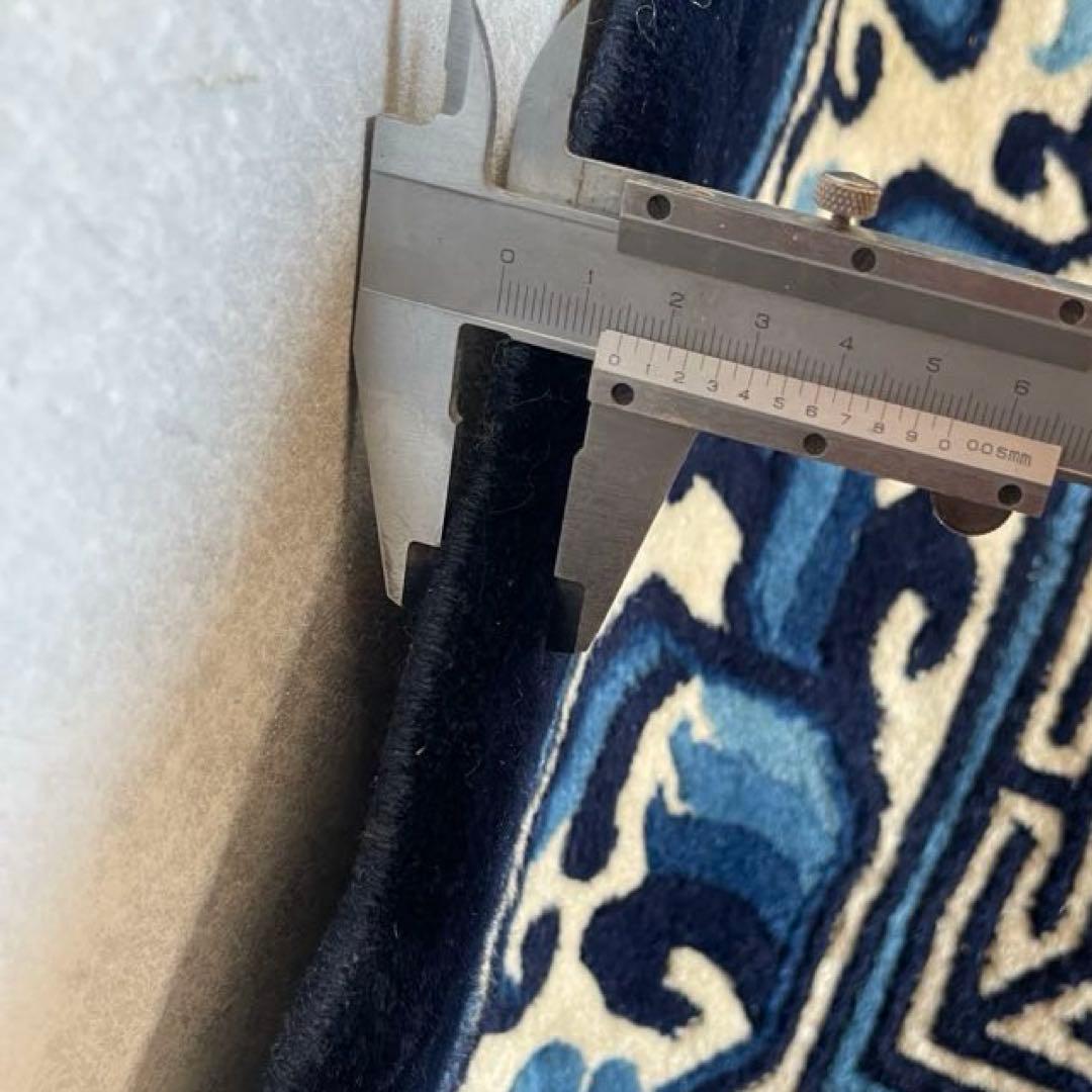 中国段通　4畳半　245×245 正方形　絨毯　カーペット　毛100% 手織り