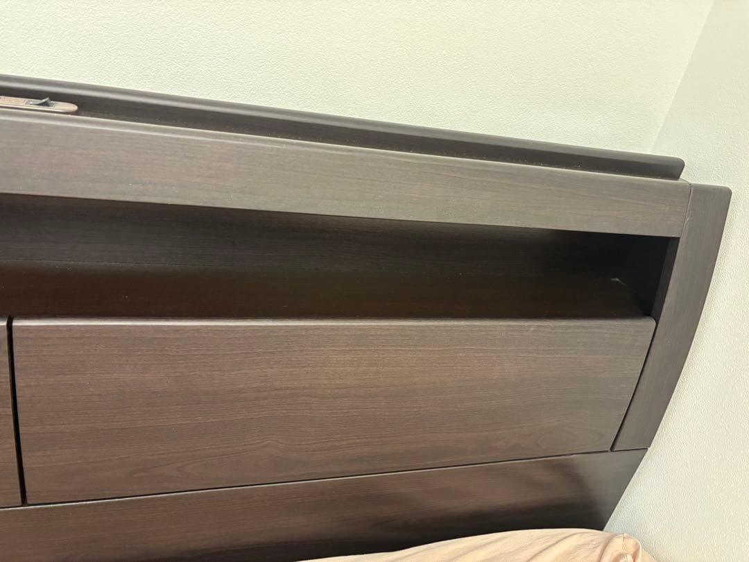 ニトリ　ダブルベッドフレーム(OPグランCヨコ 深型/DBR)