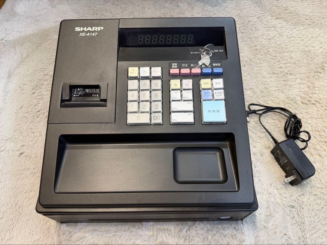 SHARP XE-A147 レジスター 黒　美品
