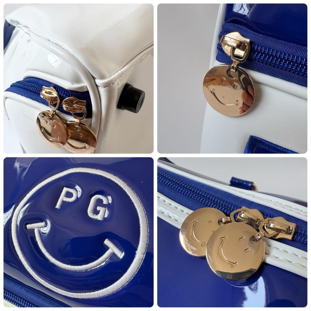 【超激レア】パーリーゲイツ　エナメル　ボストンバッグ　2way ブルー　ホワイト