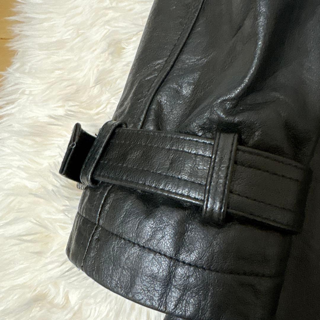 TORNADO MART 本革 レザーロングコート ベルト付き　希少モデル M