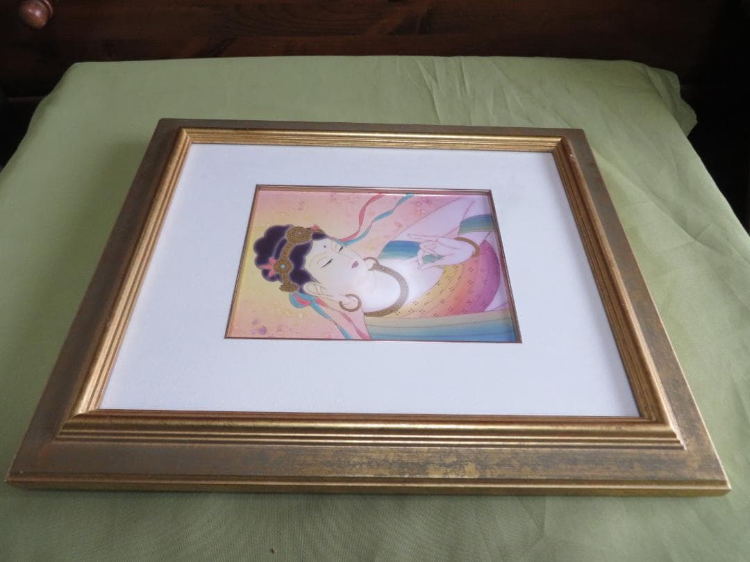 草場一壽　「　観世音菩薩　」　陶彩画