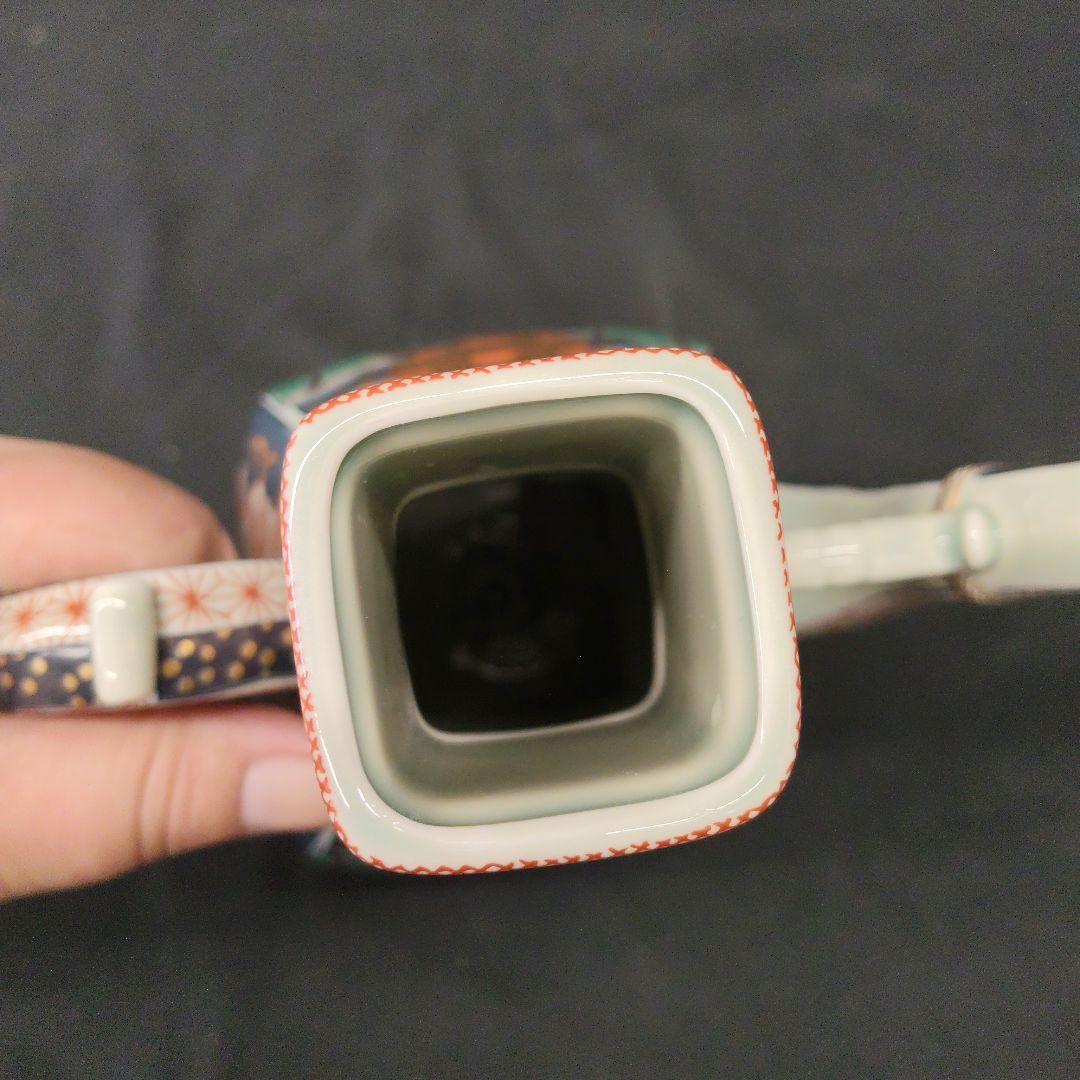 お値下げ 林九郎 金彩色絵 錦牡丹流水文様 水差