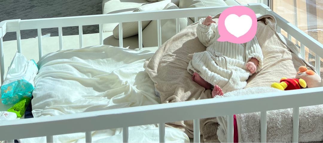 限定色 ファルスカ ベビーベッド ホワイト 白