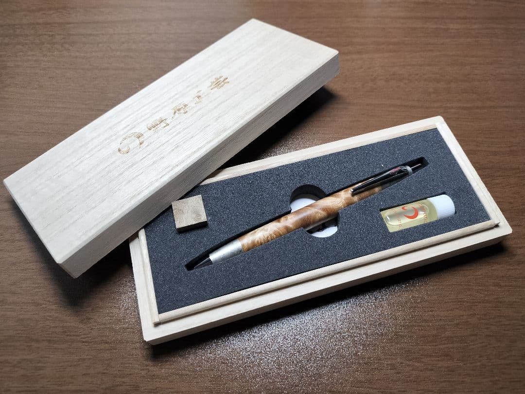 最終値下げ 野原工芸 シャープペンシル マーブルウッド 斑紋純銀金具 新型