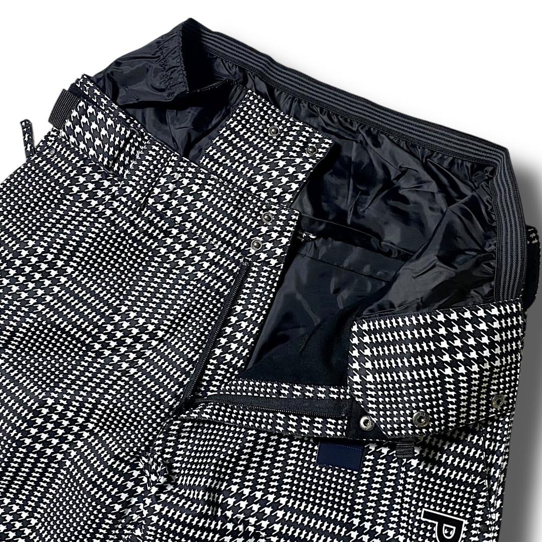 L 定価10.6万 パーリーゲイツ 上下セット スノーウェア スノボ 千鳥格子柄