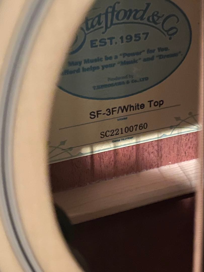 ギター Stafford SF-3F / White Top